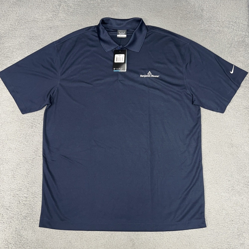 NWT Nike Golf x Benjamin Moore Shirt Men's 2XL XXL Black Polo Dri-Fit Embroider